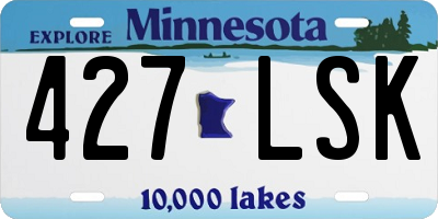 MN license plate 427LSK