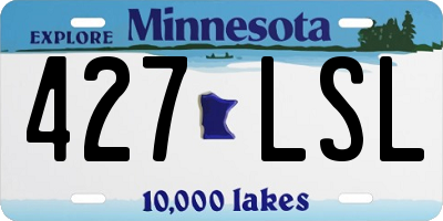 MN license plate 427LSL