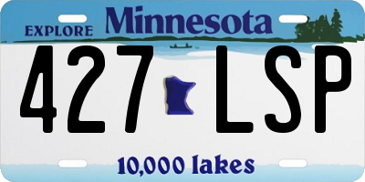 MN license plate 427LSP