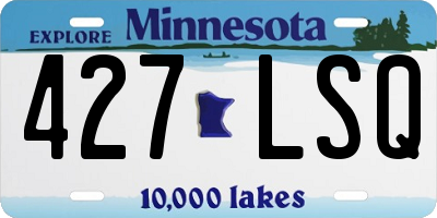 MN license plate 427LSQ