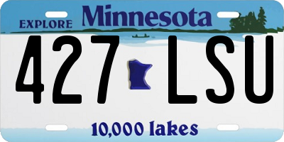 MN license plate 427LSU