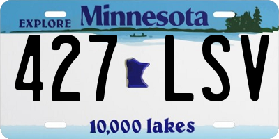 MN license plate 427LSV