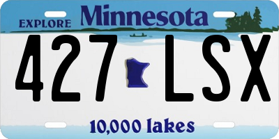 MN license plate 427LSX
