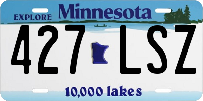 MN license plate 427LSZ