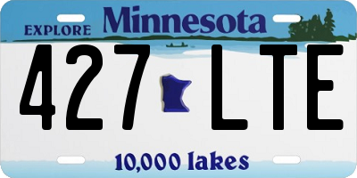 MN license plate 427LTE