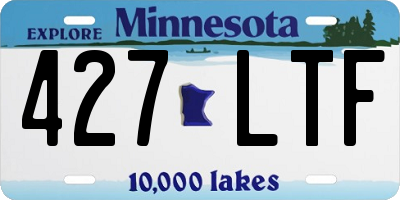MN license plate 427LTF