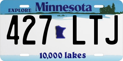 MN license plate 427LTJ