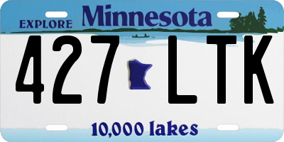 MN license plate 427LTK