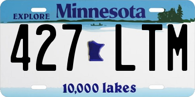 MN license plate 427LTM