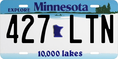 MN license plate 427LTN