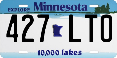 MN license plate 427LTO