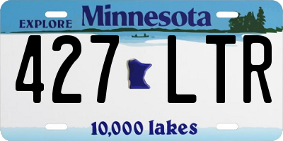 MN license plate 427LTR