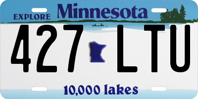 MN license plate 427LTU