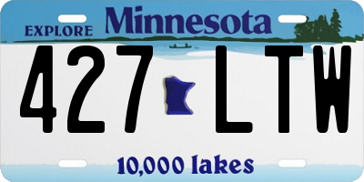 MN license plate 427LTW