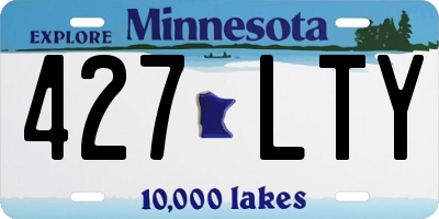 MN license plate 427LTY