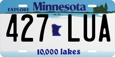 MN license plate 427LUA