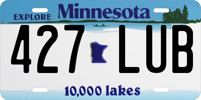 MN license plate 427LUB