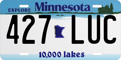 MN license plate 427LUC