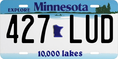 MN license plate 427LUD