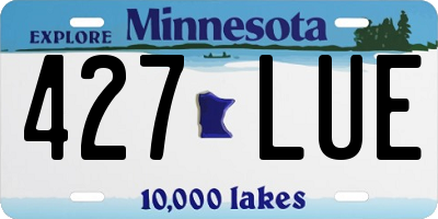 MN license plate 427LUE