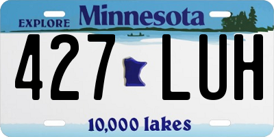 MN license plate 427LUH