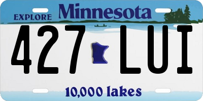 MN license plate 427LUI