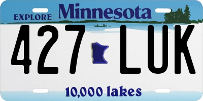 MN license plate 427LUK