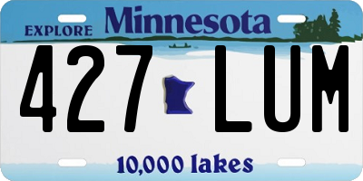 MN license plate 427LUM