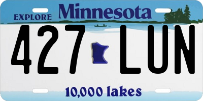 MN license plate 427LUN