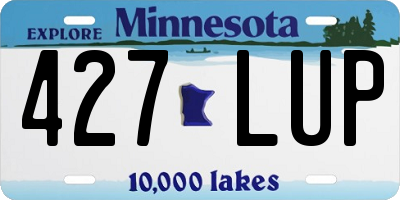MN license plate 427LUP