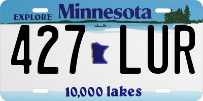 MN license plate 427LUR