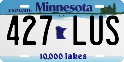 MN license plate 427LUS