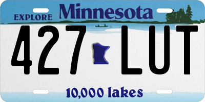 MN license plate 427LUT