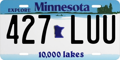 MN license plate 427LUU