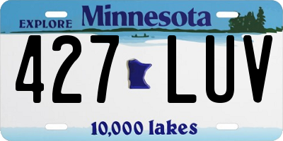MN license plate 427LUV