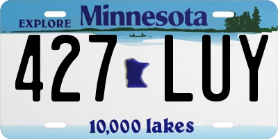 MN license plate 427LUY