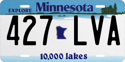 MN license plate 427LVA