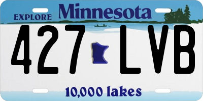 MN license plate 427LVB