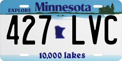 MN license plate 427LVC