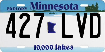 MN license plate 427LVD