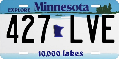 MN license plate 427LVE