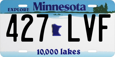 MN license plate 427LVF