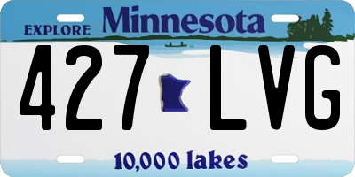 MN license plate 427LVG