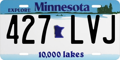 MN license plate 427LVJ