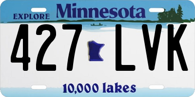 MN license plate 427LVK