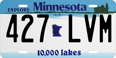 MN license plate 427LVM