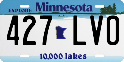 MN license plate 427LVO