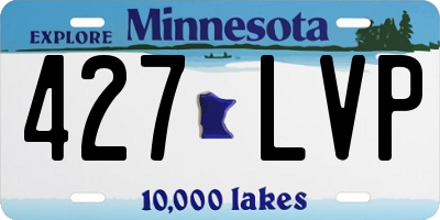 MN license plate 427LVP