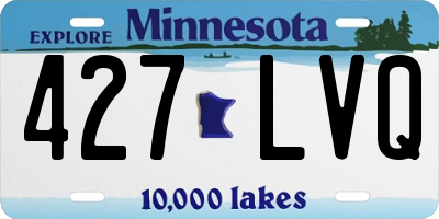 MN license plate 427LVQ
