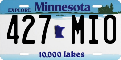 MN license plate 427MIO